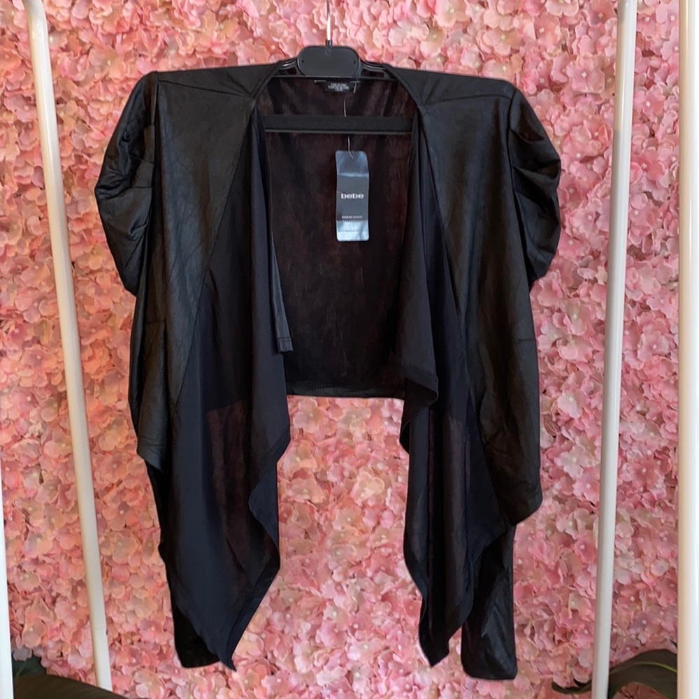 Black cropped cardigan